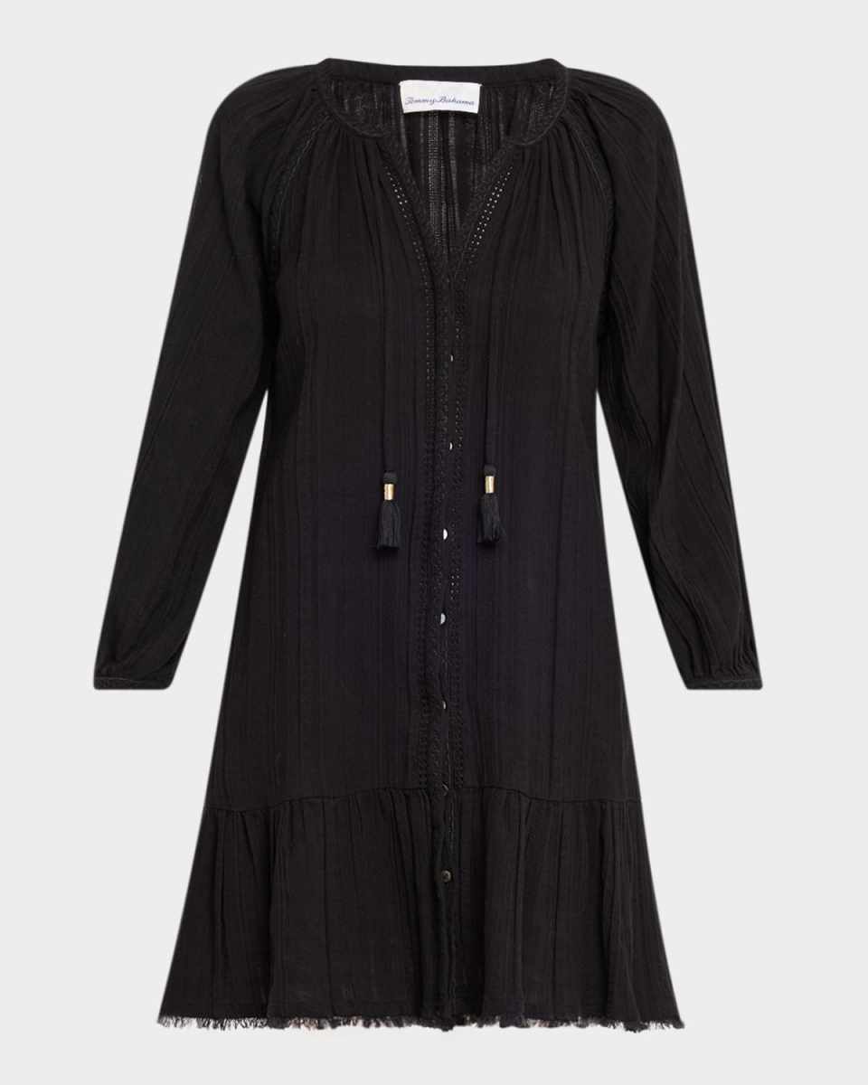 Mykonos Textured Button-Front Dress
